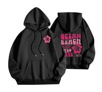 HAOLEI Hoodie Damen Casual Mode Sale Sweatshirt Weich Bequem Kapuzenpullover Elegant Schick, Frauen Brief Gedruckt Langarm Herbst und Winter Lose Modische Pullover Kapuzen Sweatshirt Jacke