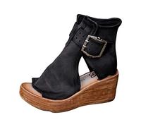 HAOLEI Sandalen Damen Elegante Und Schicke, Keilsandalen Sommer Original, Sandaletten Lässige Modische, Hochhackige Damenschuhe High Top Keilsandaletten Römische Sandalen Mit Dicken Sohlen