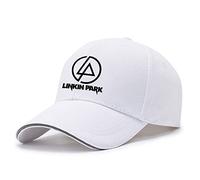 HAOZAILIN Herren Baseballkappen für Linkin Park Bedruckt Klassische Papa Kappe Atmungsaktive Baseballmützen Unisex Trucker Kappen Sommer Sonnenhut - Geschenk Teenager-White||One Size