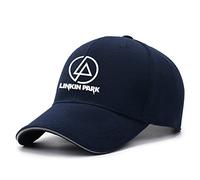 HAOZAILIN Herren Baseballkappen für Linkin Park Bedruckt Klassische Papa Kappe Atmungsaktive Baseballmützen Unisex Trucker Kappen Sommer Sonnenhut - Geschenk Teenager-Navy Blue||One Size