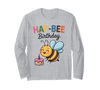 Hap-Bee Celebration Süße Hummel mit Kuchen Langarmshirt
