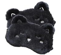 HAPINARY 2 Stück Schlafmaske für Frauen Atmungsaktive Weiche Augenabdeckung mit Niedlichem Schwarz weiß katzen design Praktische und Bequeme Augenklappe für Reise und Zuhause