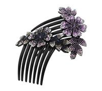HAPINARY 2 Stück Teiliges Haarschmuck Voll strass Feinzahnige Haarkämme in Violett grauem Farbverlauf Rutschfeste Steckkämme für Anspruchsvolle Hochsteckfrisuren für Braut und Festliche