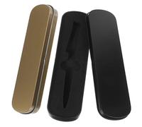 HAPINARY 2stücke Metall-federmäppchen mit Deckel Leer Flach für Schule Schüler Stifte Utensilien Schreibwaren Box Leere Etui Mäppchen Platz für Radiergummis Make-up