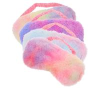 HAPINARY 4stücke Augenmaske Aus Plüsch Für Schlaf Wiederverwendbar Lichtundurchlässig Augenabdeckung Farbige Augenmaske Komfortabel Reisen Augenschutz