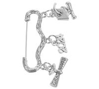 HAPINARY Abschlussbrosche und Graduation Themed Design Stylische mit Abschlussstimmung aus Zinklegierung in Silber für Abschlussfeiern