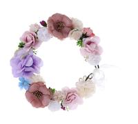 HAPINARY Elegantes Haarschmuck für Braut mit Kunststoffblumen 1 Stück Stirnband zur Verschönerung der Brautfrisur als Fotozubehör für Strand und Hochzeit Zufällige Farbe