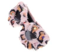 HAPINARY Flippige Katzenaugen Sonnenbrille mit kuscheligem Plüschmaterial, einzigartiger konkaver Schnitt, für Frauen, ideal für Halloween und Foto Partys