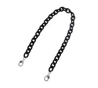 HAPINARY Handtaschenkette Acryl 60cm Ersatzriemen mit Metallschnallen für Selbstgemacht Hobo und Kleiner Taschen Schwarz Schultergurt