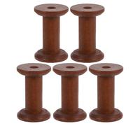 HAPINARY Spulen für Stickereien aus Holz 5pcs braun 3,5 x 5,2cm für Heimdekoration und Bastelorganisation mit vielseitiger DIY Nutzung