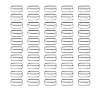 Hapivida Metall Schiebeschnalle, Verstellbare Triglide Gurtversteller Schnalle aus Eisen mit Mittelstange für Rucksack Schultergurte Handtaschen Geldbeutel Ledergürtel Zubehör 3x32x15mm 50 Stück