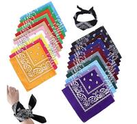 HaploS 23 Stück Bandana Tuch für Herren Damen, Paisley Muster Halstuch, Bandana Polyester, Bandanas Set Geeignet für Stirnbänder, Nickituch, Haartuch, Quadratische bandana Größe 55 x 55 cm