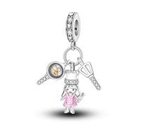 Hapour Charms aus 925er Sterlingsilber für Armbänder, Halsketten, europäischer Schmuck, Anhänger, Perlen, Liebe, Valentinstagsgeschenk für sie, Frauen, Mädchen, Familie, Freunde, süße DIY-Anhänger
