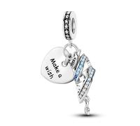 Hapour Charms kompatibel mit Pandora-Armbändern baumelnde Charms aus Sterlingsilber für Armbänder Halsketten Herz Schmetterling Tier Reise Sonnenblume Mond Baum süße Katzenanhänger Perlen-DIY-Charm