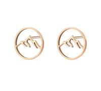 Happiness Boutique Damen Berg Ohrstecker Offen Kreis Berg Ohrringe Edestahl Ohrringe in Rosegold