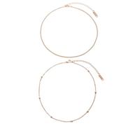 Happiness Boutique Damen Choker Set Vergoldet | 2 Minimalist Ketten im Zarten Design Feiner Schmuck aus Edelstahl in Gold - Rosegold, Silber