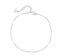 Happiness Boutique Damen Fußkette in Panzerkette Design Klasisches Fußkettchen für Damen aus Edelstahl Dünne Fußspange verstellbar