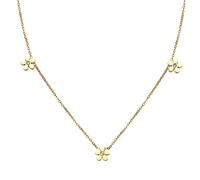 Happiness Boutique Damen Halskette mit Blumenanhänger Zierliche Vergissmeinnicht Kette mit kleinen Blumen Charms Edelstahlschmuck