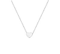 Happiness Boutique Damen Kette mit Herz Anhänger in Silberfarbe | Filigrane Kette mit Anhänger Minimalist Titanschmuck