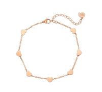Happiness Boutique Damen Multi-Herzen Fußkette | Wasserfester Fußschmuck | Hochwertige Fußkette mit Herz-Anhängern in Gold - Roségold, Silber