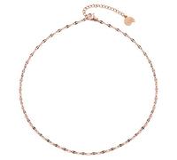 Happiness Boutique Damen Zarte Choker Kette in Gold - Rosegold, Silber | Filigrane Kette aus Edelstahl | Trendige Halskette