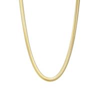 Happiness Boutique Massive Schlangenkette in Goldfarbe für Damen | Edle Halskette aus vergoldetem Edelstahl ohne Anhänger