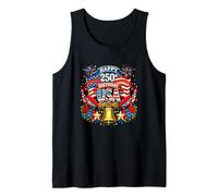 Happy 250th Birthday USA Floral 4th July US Flag Dispatcher Tank Top