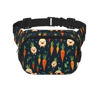Happy Carrot Bauchtasche, kleine modische Umhängetasche, leicht, für Damen und Herren, Laufen, Workout, Wandern, Reisen