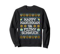 Happy Chanukkah Ya Filthy Schmuck Chanukah Juws Ugly Sweater Sweatshirt