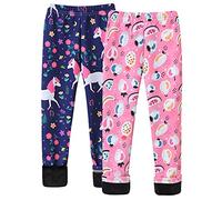 Happy Cherry 2er Pack Winter Gefütterte Thermo Leggings Mädchen Warme Fleece Kinder Hosen