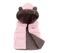 Happy Cherry - Ärmellose Weste Mädchen Jungen Winterweste mit Kapuze Warmer Winterjacke Kinder Gepolsterte Kindermantel Weste Outdoorweste Kleinkind für Frühling Herbst - 2-3 Jahre