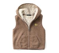 Happy Cherry Baby und Kleinkind Fleece-Weste atmungsaktive Westen für Jungen und Mädchen Outdoor mit Reißverschluss Kapuze, Braun, 90/48