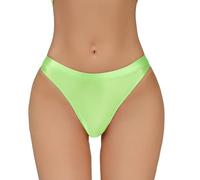 Happy Cherry Damen Unsichtbare Unterhosen mit Niedriger Taille Weiche Seidige Dehnbare Cheeky Höschen Elastisch Nahtlose Basic Höschen Panties Grün L