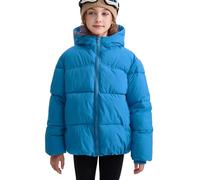 Happy Cherry - Dicke Winterjacke mit Kapuze für Mädchen Jungen Wintermantel Kinder Mantel Teenager Warme Jacke Kleidung für Schule Outdoor Sport - 104-110 - Blau