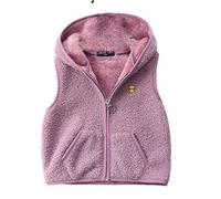 Happy Cherry Girls Fleece Weste Warme Winterjacke Reißverschluss Weste Skifahren gegen kaltes Wind Geschenk, Viloett, 100/52