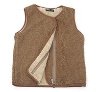 Happy Cherry Girls Fleece Weste Warme Winterjacke Reißverschluss Weste Skifahren gegen kaltes Wind Geschenk, Kaffee, 100/52