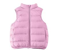 Happy Cherry - Jungen Mädchen Winterweste Kinder Weste Warmer Winterjacke Ärmellose Daunenweste Outdoorweste Kleinkind mit Reißverschluss für Schule Outdoor Sport - 104-110 - Lila