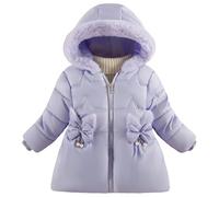 Happy Cherry Kleinkinder Daunenjacke Süße Klassische Daunenmantel Gefüttert Warme Jacke Verdickte Winddicht Wintermäntel für Outdoor Wandern 4-5 Jahre