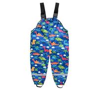 Happy Cherry - Matschhose Mädchen Junge Sommer Regenhose Unisex Kinder wasserdichte Overalls mit Reflektor Regenlatzhose Winddicht Kleinkind Buddelhose für Frühling Herbst Winter - 4-5 Jahre - Blau