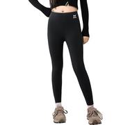 Happy Cherry - Thermoleggings Mädchen Fleecefutter Winter Gefütterte Leggings Kinder Thermohose Elastisch Fleecehose Thermo Stretchhose für Frühling Herbst - 122-128 - Schwarz