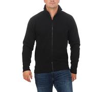 Happy Clothing Herren Sweatjacke Dunkelblau - Jacke mit Reißverschluss ohne Kapuze, weiches Fleecefutter, klassisch geschnitten, perfekt als Unterziehjacke, Homewear, ohne Taschen, Größe XXL