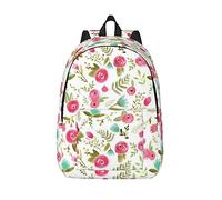 Happy Floral Rucksack für Herren, groß, lässig, Reisen, Tagesrucksack, Damen, leicht, Sprot Bag, Schwarz, S