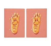 Happy Foot Reisepasshülle, ultradünn, PU-Leder, Reisedokumenten-Organizer, kompakt, Premium, internationaler US-Pass, Schutzhülle für Damen und Herren