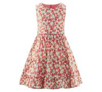 Sommerkleid HAPPY GIRLS, Mädchen, Gr. 134, N-Gr, grün, Web, Obermaterial: 100% Baumwolle. Futter: 100% Baumwolle, bedruckt, geblümt, Basic kniebedeckend, Rundhals, Kleider Sommerkleid (84440157-134) g