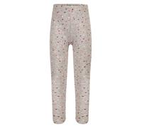 Strickleggings HAPPY GIRLS, Mädchen, Gr. 146, N-Gr, grau (grau melange), Feinstrick, Obermaterial: 60% Polyester, 35% Baumwolle, 5% Elasthan, bedruckt, Casual, slim fit normal, Hosen, im süßen Herzche