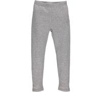 Leggings HAPPY GIRLS, Mädchen, Gr. 122, N-Gr, grau (light grau), Strick, Obermaterial: 60% Polyester, 35% Baumwolle, 5% Elasthan, meliert, unifarben, eng knöchellang, Hosen Leggings, wärmend und elast