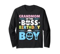 Happy Grandmom of The Boss Birthday Boy Matching Family Langarmshirt