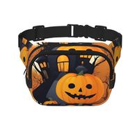 Happy-Halloween-Vector Bauchtasche für Damen und Herren, mit verstellbarem Gurt, für Reisen, Wandern, Radfahren