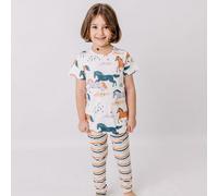 Happy Horses T-Shirt Kinder Bio-Baumwolle - Kurzarmshirt von Walkiddy mit fröhlichem Pferde-Print - nachhaltige, hautfreundliche & langlebige Qualität von Walkiddy Blau 80