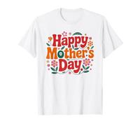 Happy Mother's Day Damen Graphic Tee Cute Floral Mom's Day T-Shirt
